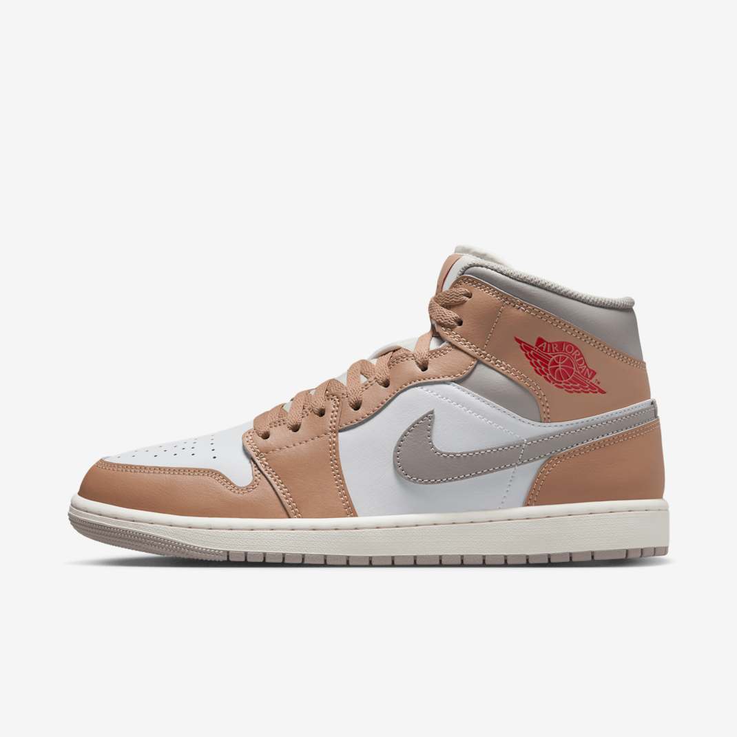 Hemp/White/College Grey/Fire Red
