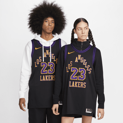 LeBron James Los Angeles Lakers City Edition Men's Nike Dri-FIT ADV NBA Authentic Jersey - Black